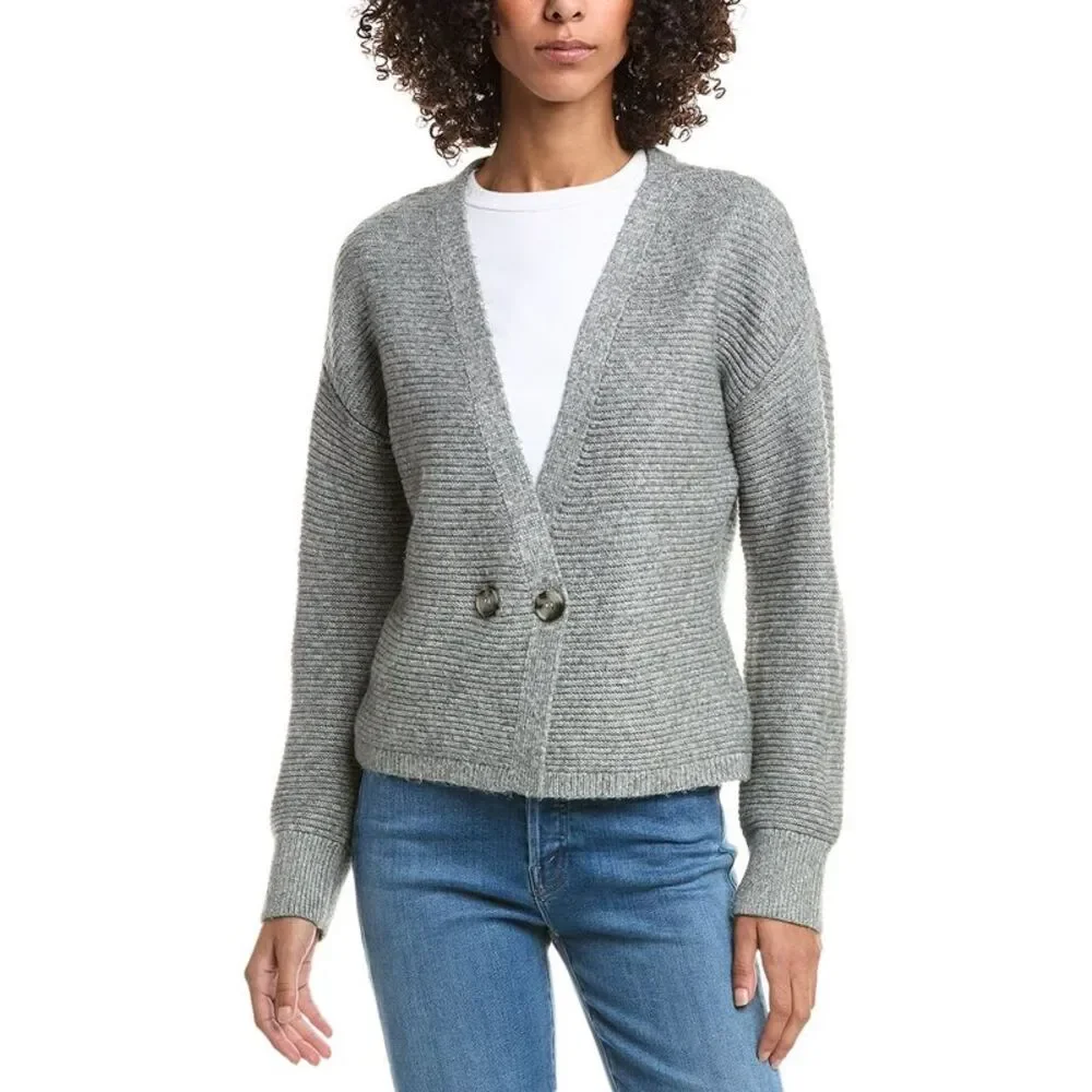 525 America Womens  Cardigan Sweater, Gray